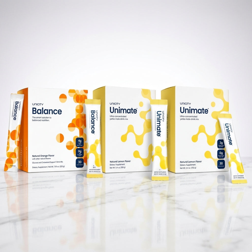 Unicity Balance & Unimate Complete Wellness System – 3-Box Bundle (1 Balance & 2 Unimate Boxes)