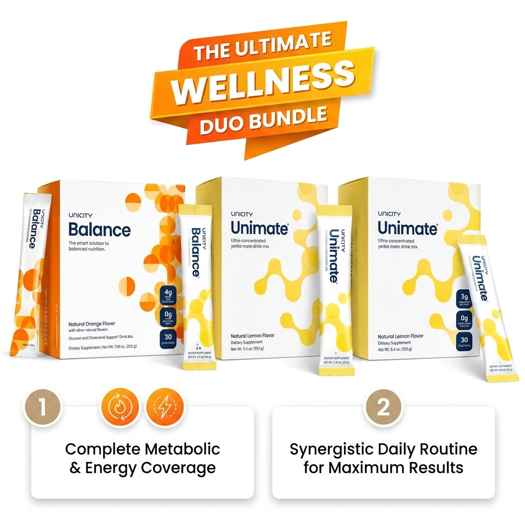 Unicity Balance & Unimate Complete Wellness System – 3-Box Bundle (1 Balance & 2 Unimate Boxes)