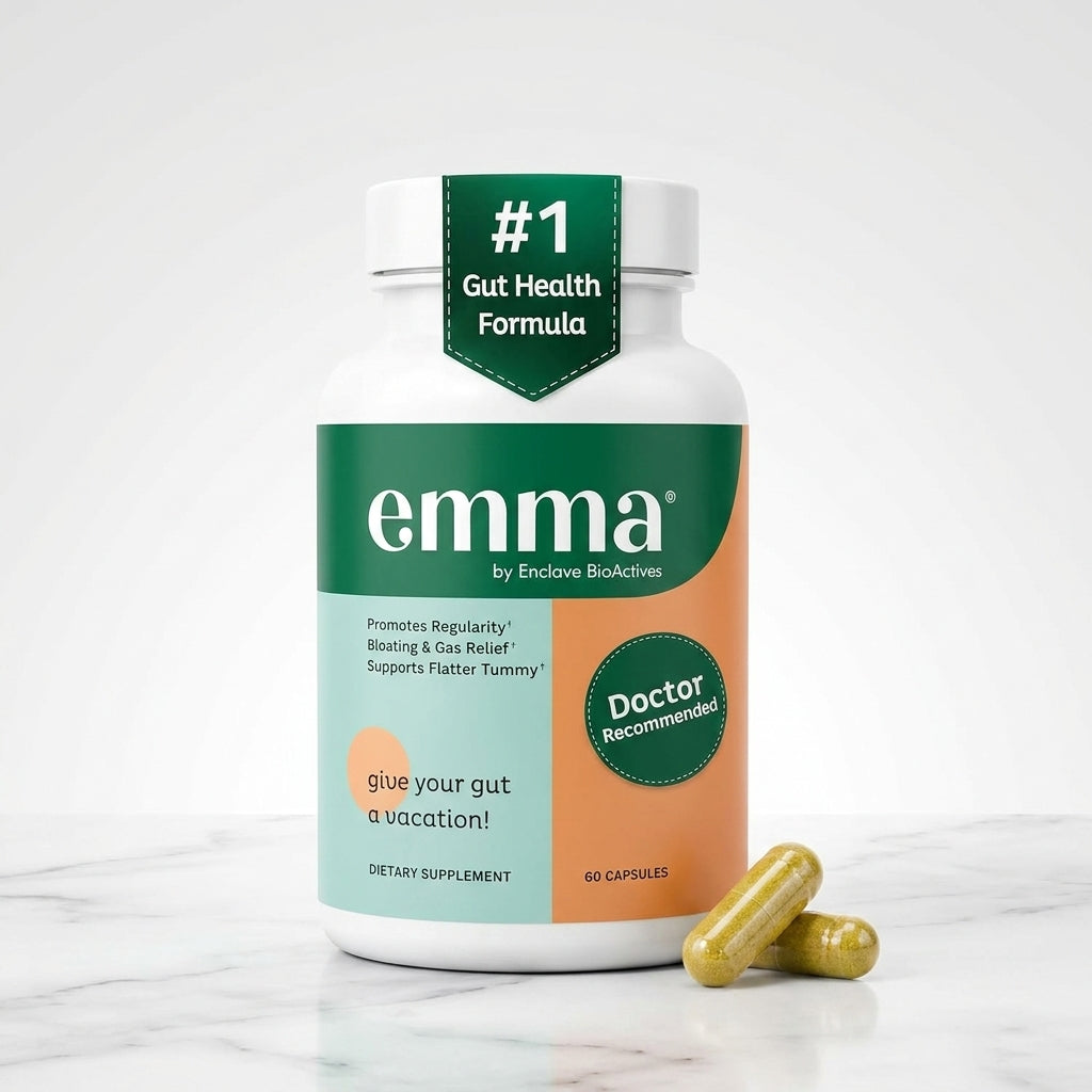 Emma by Enclave BioActives #1 Gut Health Formula – 60 Capsules (Bloating & Gas Relief)