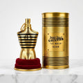 Jean Paul Gaultier "Le Male" Elixir – Intense Amber Aromatic Collector's Fragrance & Velvet Stand Set