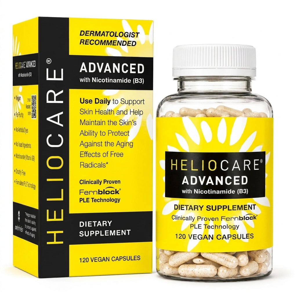 Heliocare Advanced with Nicotinamide (B3) Dietary Supplement – 120 Vegan Capsules
