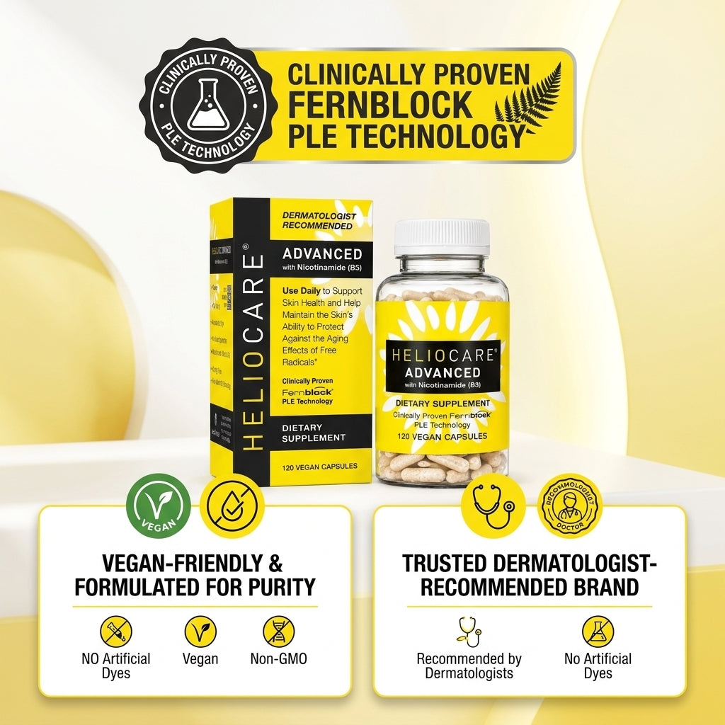 Heliocare Advanced with Nicotinamide (B3) Dietary Supplement – 120 Vegan Capsules