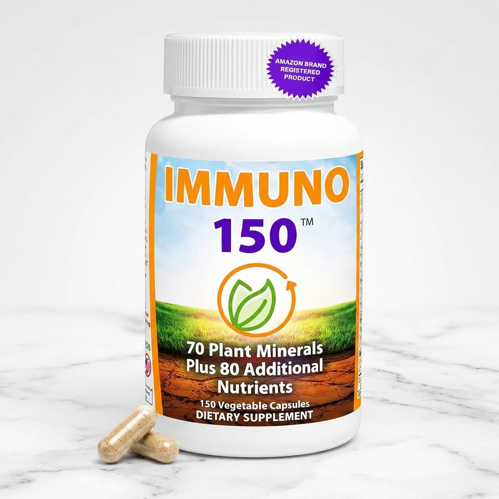 Immuno 150 Plant Minerals & Nutrients – 150 Vegetable Capsules Dietary Supplement