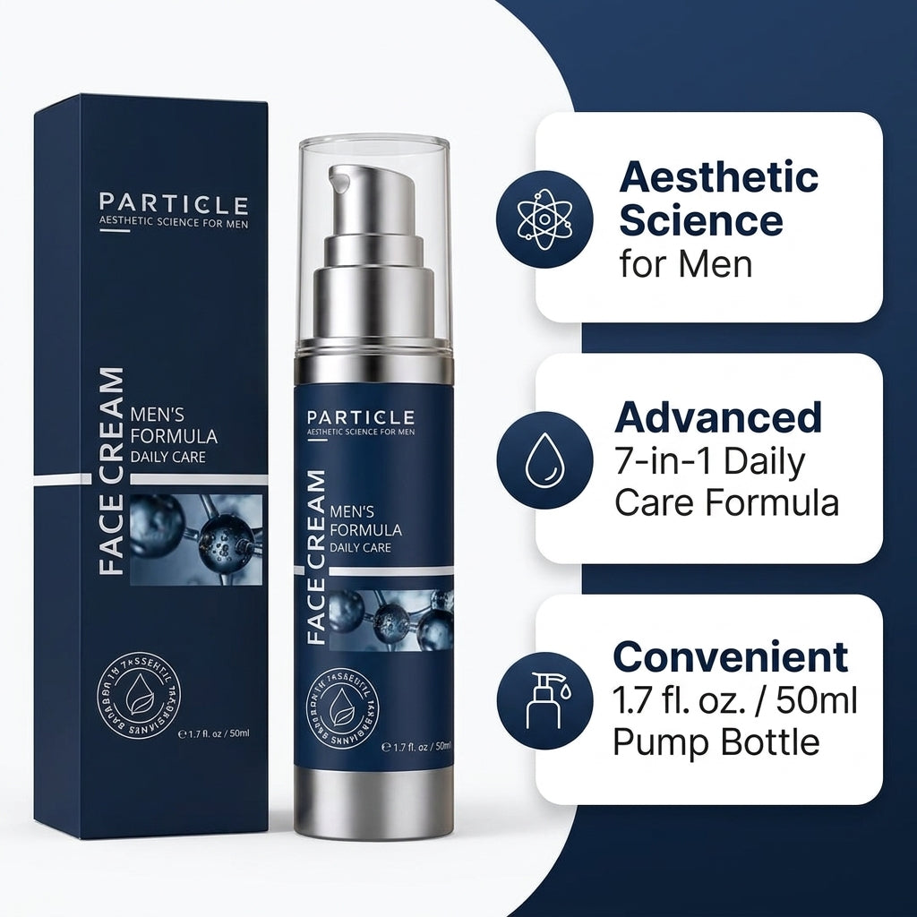 Particle Face Cream for Men – Advanced 7-in-1 Daily Anti-Aging Moisturizer (1.7 fl. oz. / 50ml)