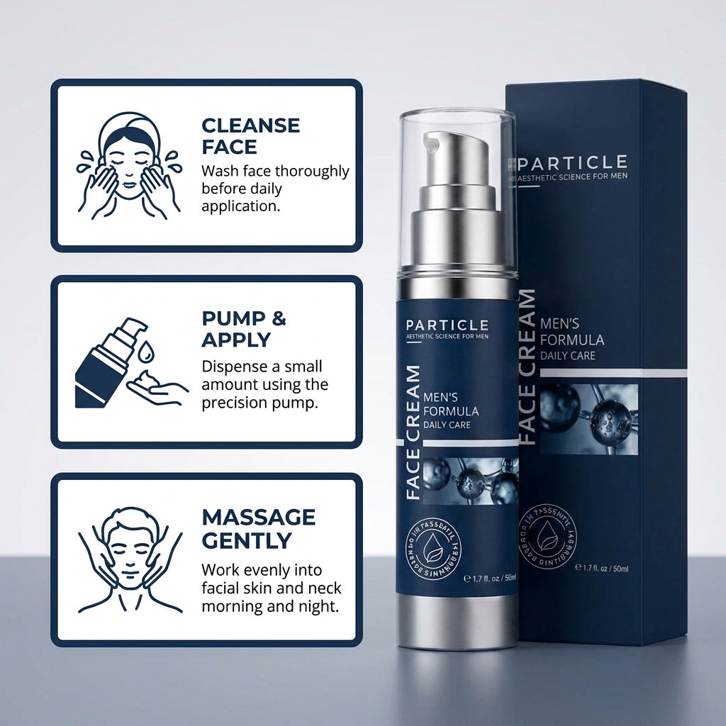 Particle Face Cream for Men – Advanced 7-in-1 Daily Anti-Aging Moisturizer (1.7 fl. oz. / 50ml)