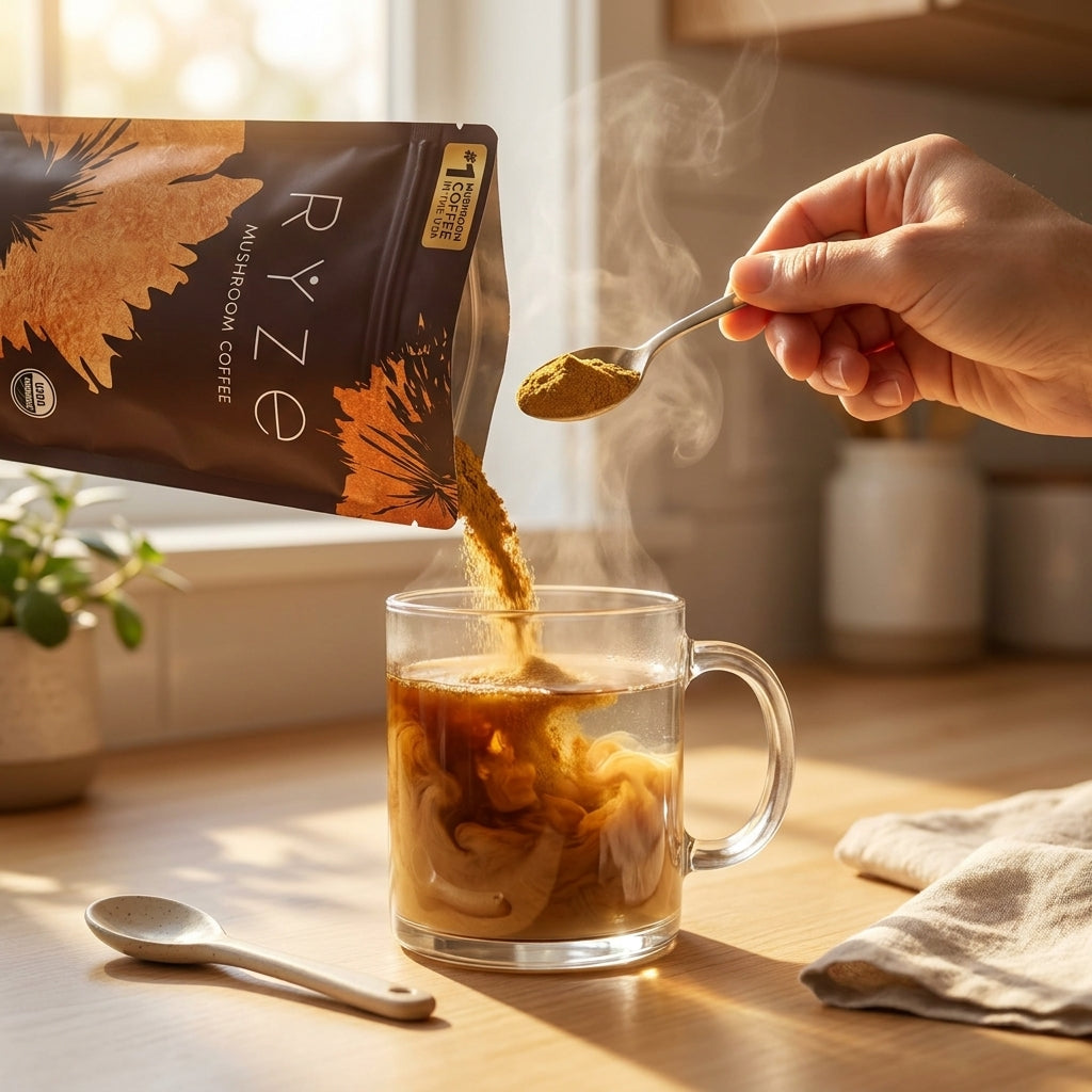 RYZE Organic Mushroom Coffee Drink Mix – 3-Pack Ultimate Bundle (Maximum Savings)