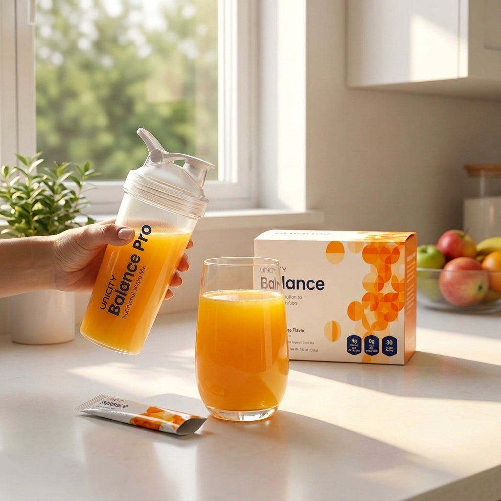 Unicity Balance Natural Orange Flavor Dietary Supplement – 3-Pack Bundle (90 Total Stick Packs)