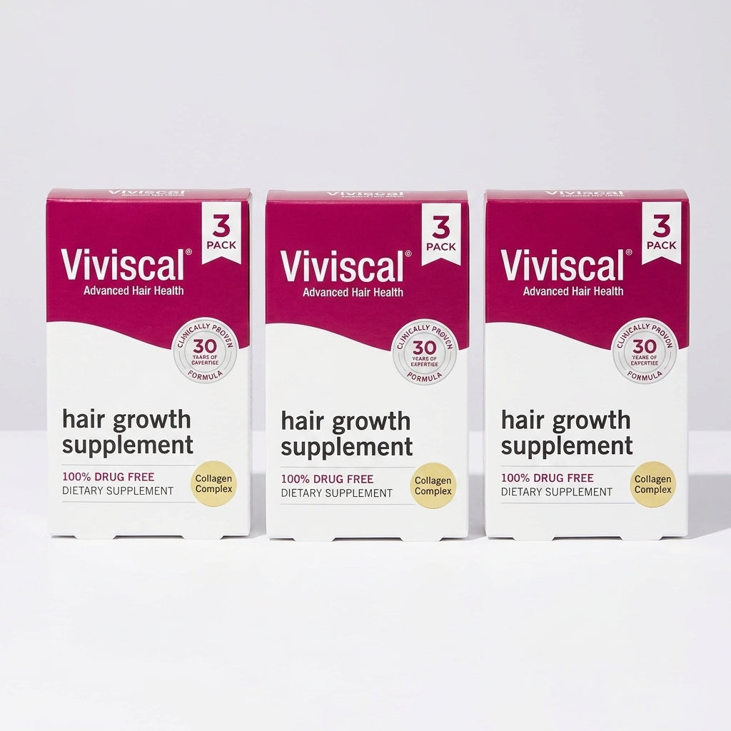 Viviscal Advanced Hair Health Hair Growth Supplement – 3-Pack Bundle (180 Tablets Total)