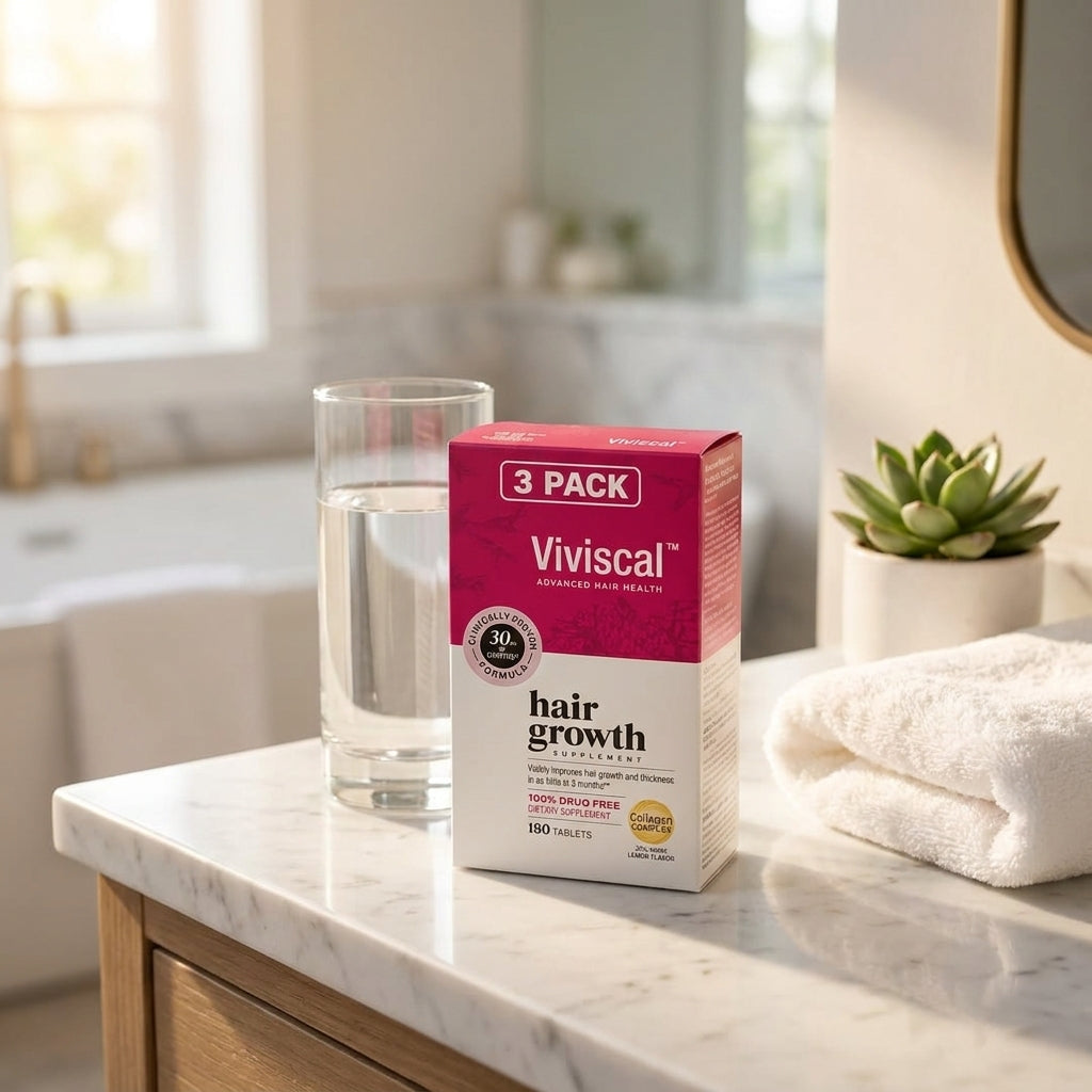 Viviscal Advanced Hair Health Hair Growth Supplement – 3-Pack Bundle (180 Tablets Total)